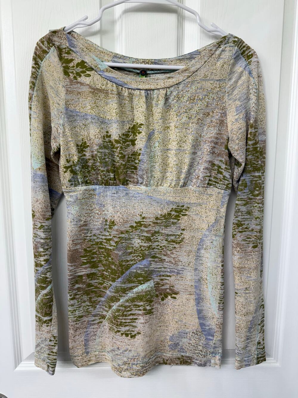 Free People small long sleeve cool meadow cotton peasant blouse shirt
